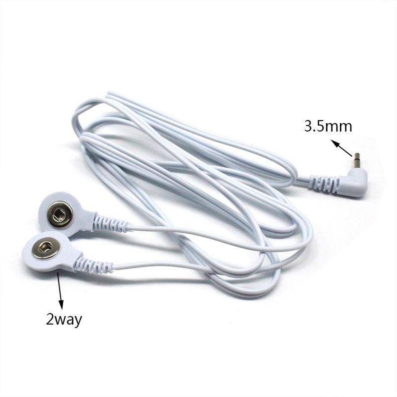 2/4 Way 3.5mm Plug Wires For Tens Massager Electrical  Muscle Stimulator Electrode Cable Line Wire For Electrode Pads