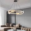 Modern Light Luxury Living Room LED Chandelier Bedroom Dining Room Crystal Light Geometric Design Home Decoration Chandelier