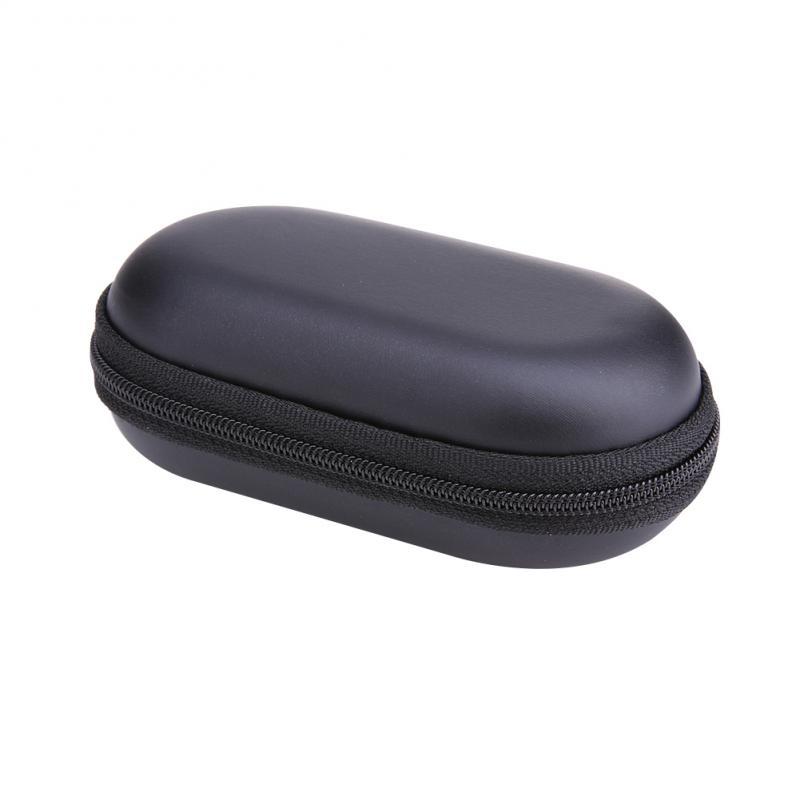 Earphone  Storage  Bag, Oval Data Cable Zipper Pouch, Multi-function Headphone Holder Case Earbuds