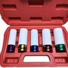 5-Piece Chrome Vanadium Steel Lug Nut Socket Set for Pneumatic Tire Protection & Auto Repair