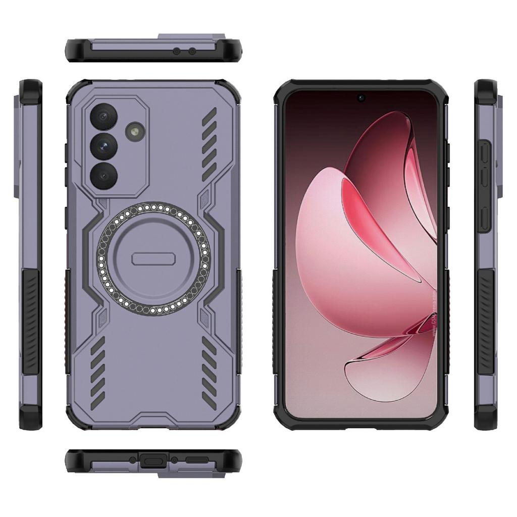 For Samsung Galaxy A36 5G Magnetic Case Butterfly Armor Hollow Heat Dissipation PC+TPU Phone Cover