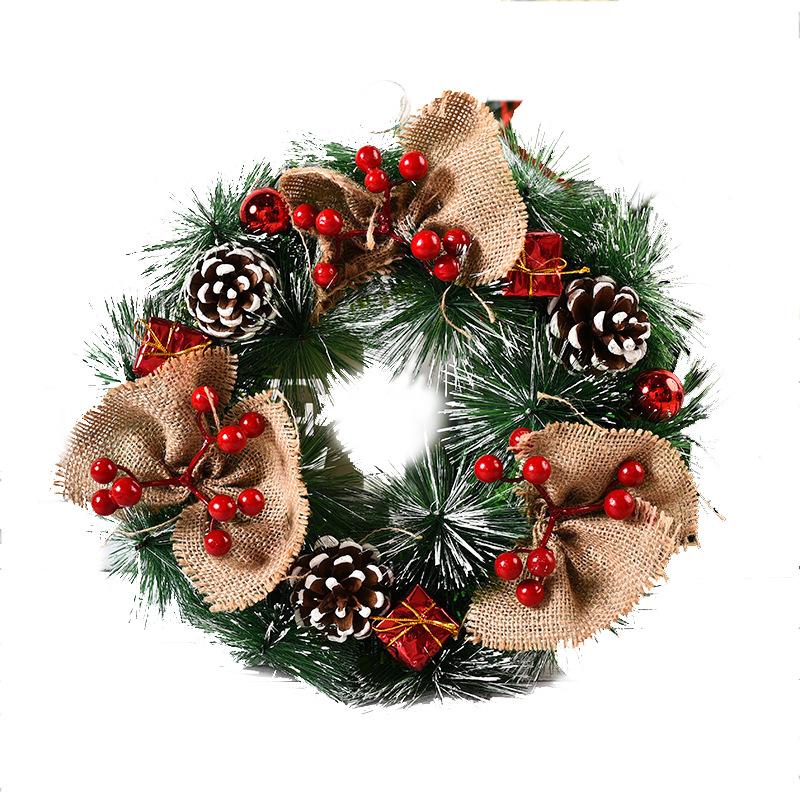Christmas Decoration Wreath, Handmade Christmas Wreath Door Hanging Window Props Decoration