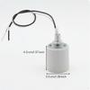 E14 E27 Ceramic Light Fixture Holder, High Temperature Adapter, DIY Lighting Accessory, With Wire