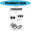 Gothic Lace Choker Necklace Bracelet Earrings Mask Eyemask Halloween Costume Accessories Jewelry for Women Girls Gift