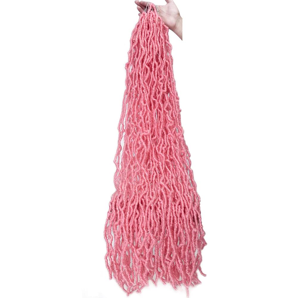 Soft Crochet Synthetic Hair Faux Locs Natural Style Pre Looped Goddess Locs High Temperature Fiber Black Women Braiding