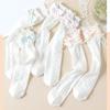 Stylish Knee Length Socks for Girls 3-12 Years Bowknot Trimmed Long Tube Socks Party Daily Wear Accessories