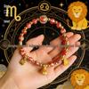 Twelve Constellations Guardian Cloisonné Enamel Flower Bracelet
