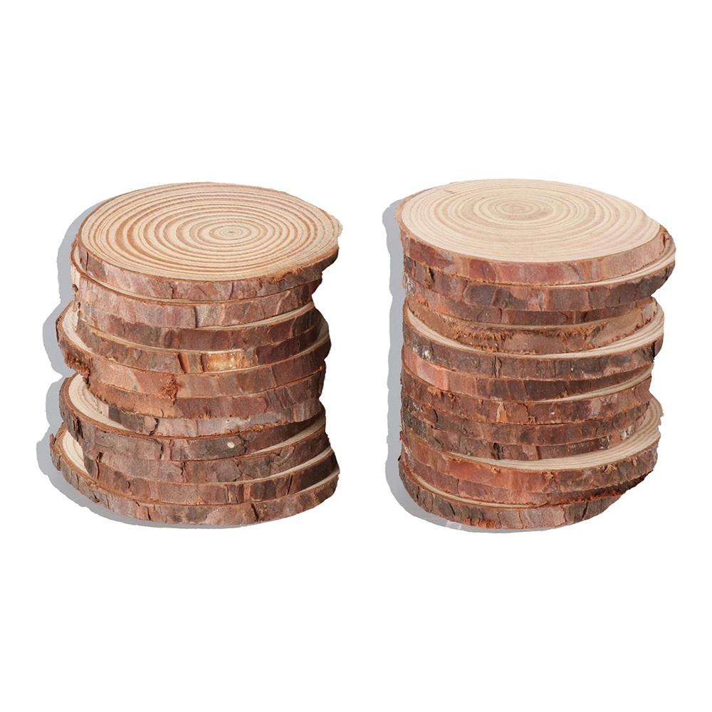 Board DIY Crafts Natural Round Pine Round Wooden Slices DIY Wooden Drawing Board Unfinished Wood