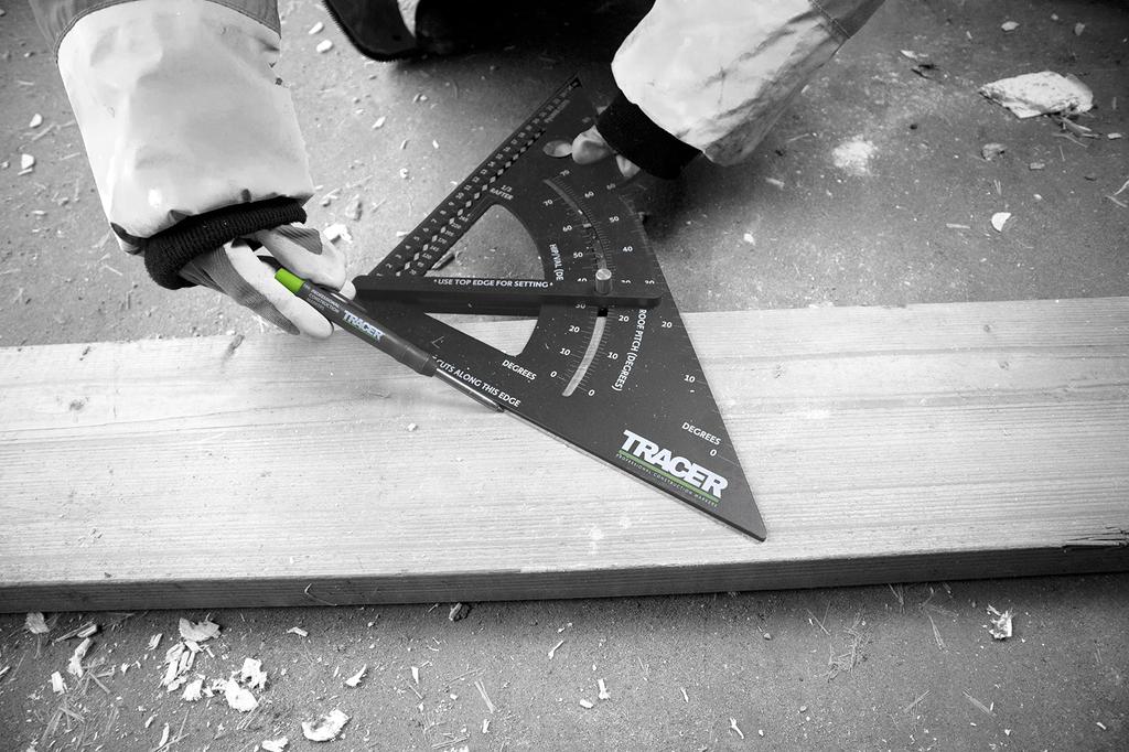 TRACER 12 Inch ProSquare Adjustable Square APS12 with Lockable Arm and Laser Etched Markings