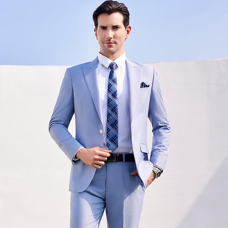 TLUOMAN Unisex Lightweight 3/4 Sleeve Business Blazer Suit Set