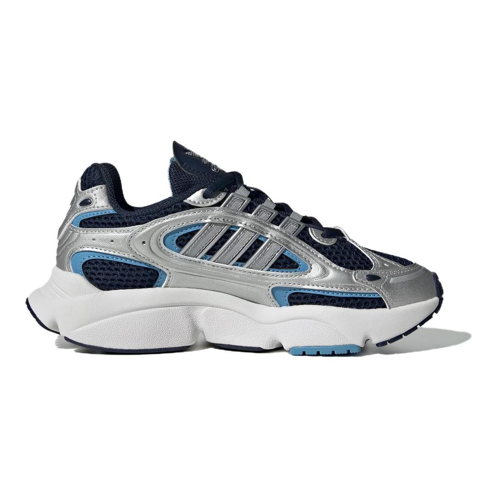 Adidas Originals Ozmillen Trendy Versatile Slip-Resistant Durable Low-Top Casual Shoes Kids Casual Shoes Silver Blue IG4274