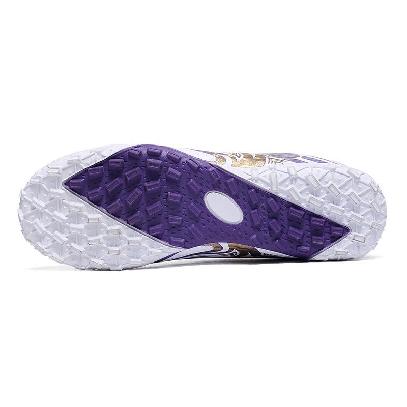 Unisex Non-Slip Wear-Resistant Youth Football Training Shoes with Long Multi-Studs