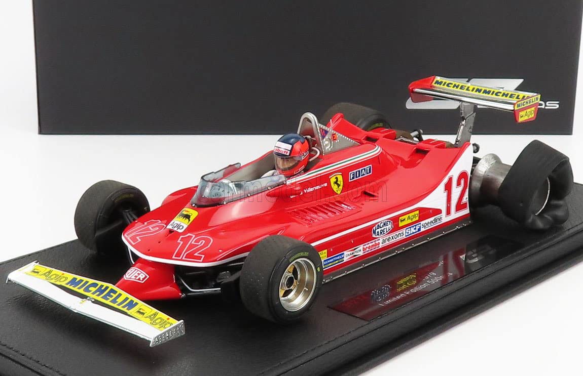 

GP REPLICAS Масштаб Ferrari F1 312 T4 Гран-при Нидерландов 1979 Жиль Вильнёв Ferrari GILLES VILLENEUVE GP002CN Ограниченная серия 500 экземпляров 1/18 #12