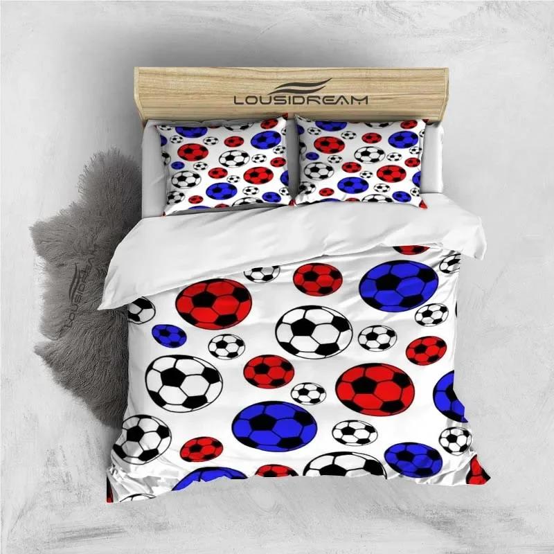 3D Football Duvet Cover Soccer/ Football Digital Print Polyester Bedding Sets Child Kids Covers Boys Bed Linen Set For Teens