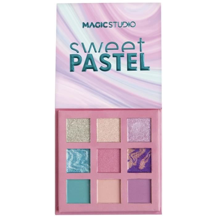 Cień do powiek - Paleta 9 cieni Sweet Pastel - Kolor Fioletowy - Odcień Pastelowy - Nie wodoodporny Fioletowy
