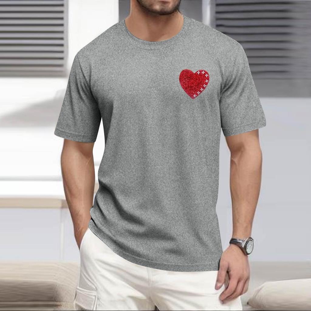 Men's Popular T-shirt Printed Round Neck Short Sleeve T-shirt