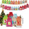 Leere Kalender Adventsbeutel Weihnachten Countdown Wiederverwendbar 24-Tage Leere Kordelzugbeutel Mit Nummern Für Hochzeit Feiertag Geburtstag