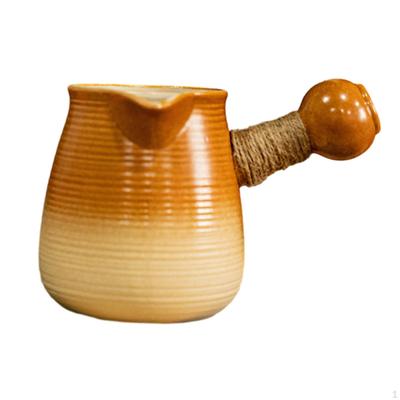 Ceramic Tea Pot Set with Ergonomic Handle for Home and Outdoor Use