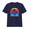 Mens Puerto Rico Retro Palm Tree Sunset Vacation Beach Trip T Shirt Black vintage Washed Comfortable Casual designer clothes