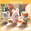Plush Mini Cute Dog And Rabbit Keychain Fluffy Accessory With Soft Pp Filling Cotton