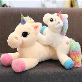 Jouets Peluches Licorne Arc-en-ciel 40cm60cm Jouets Cheval Kawaii Poupée Animal Dessin Animé Remplie Cadeau de Noël Anniversaire
