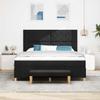 Boxspring Bed with Headboard Black 200 x 180 cm Fabric