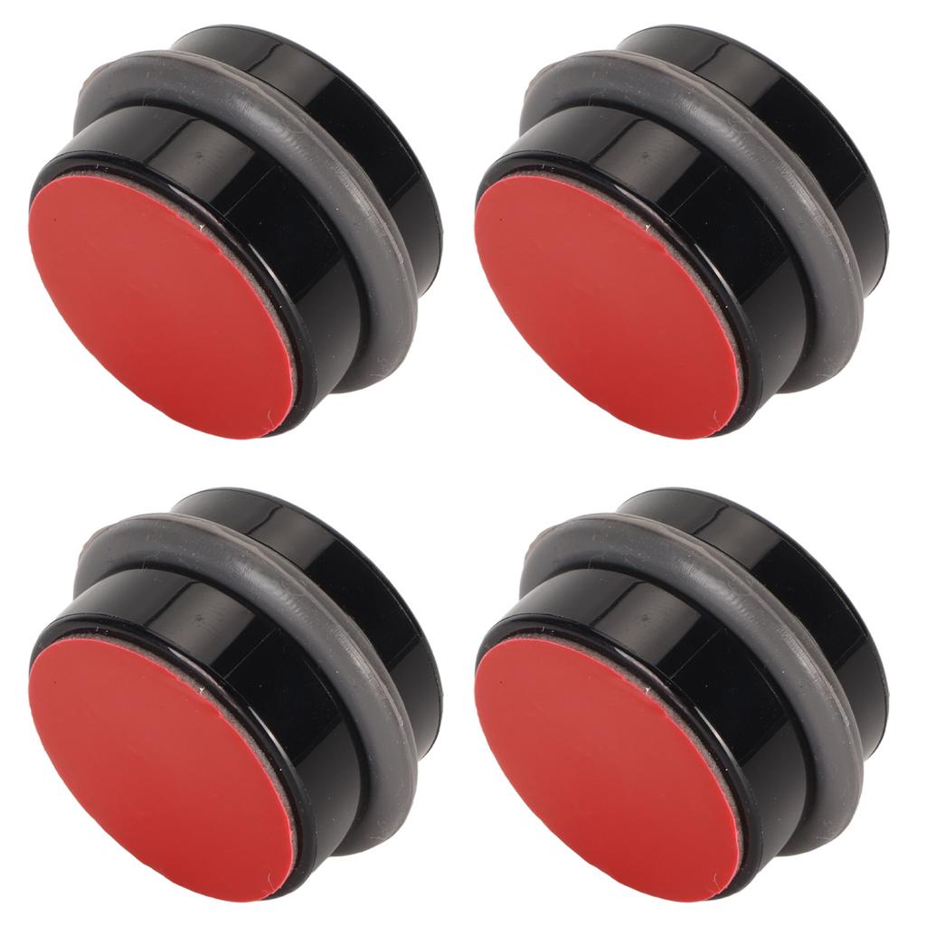 4 ks Válcový dveřní zarážek Zabraňují nárazu Tiché podlahové dveřní zarážky Plastový černý držák dveří