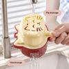 2-IN-1 Eco-Friendly Vegetable Fruit Cleaning Drain Basket Reusable Kitchen Strainer for Sustainable Home Living