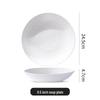 Nordic Stone Pattern Ceramic Soup and Salad Bowl, Deep Dish Tableware, Black/White.