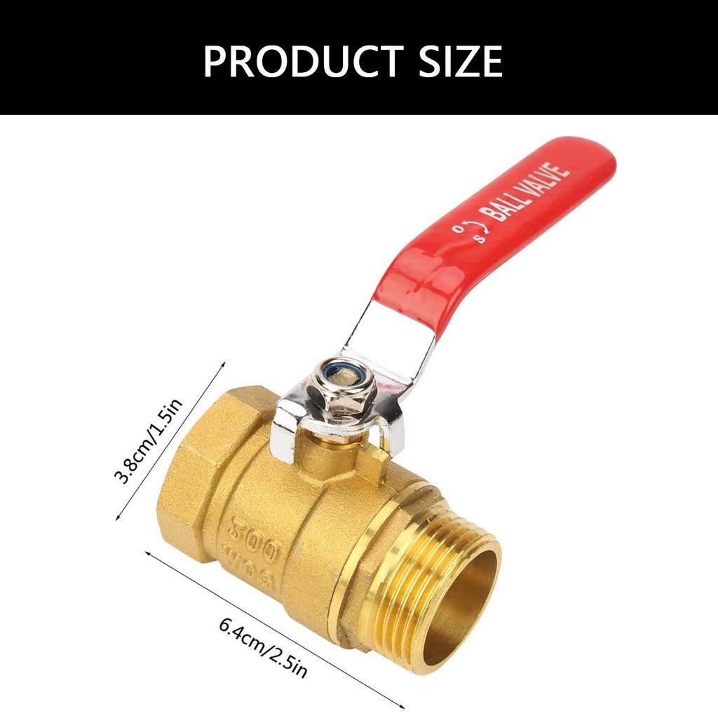 Złączka 1 cal gwint zewnętrzny wewnętrzny Mosiężny zawór kulowy Przyłącze rury wodnej Zawór odcinający Przełączniki dystrybucji wody