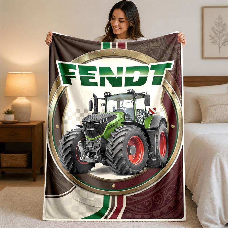 Fendt Print Flannel Blanket Cozy Lightweight Plush Throw Blanket For Bed Sofa Household Use