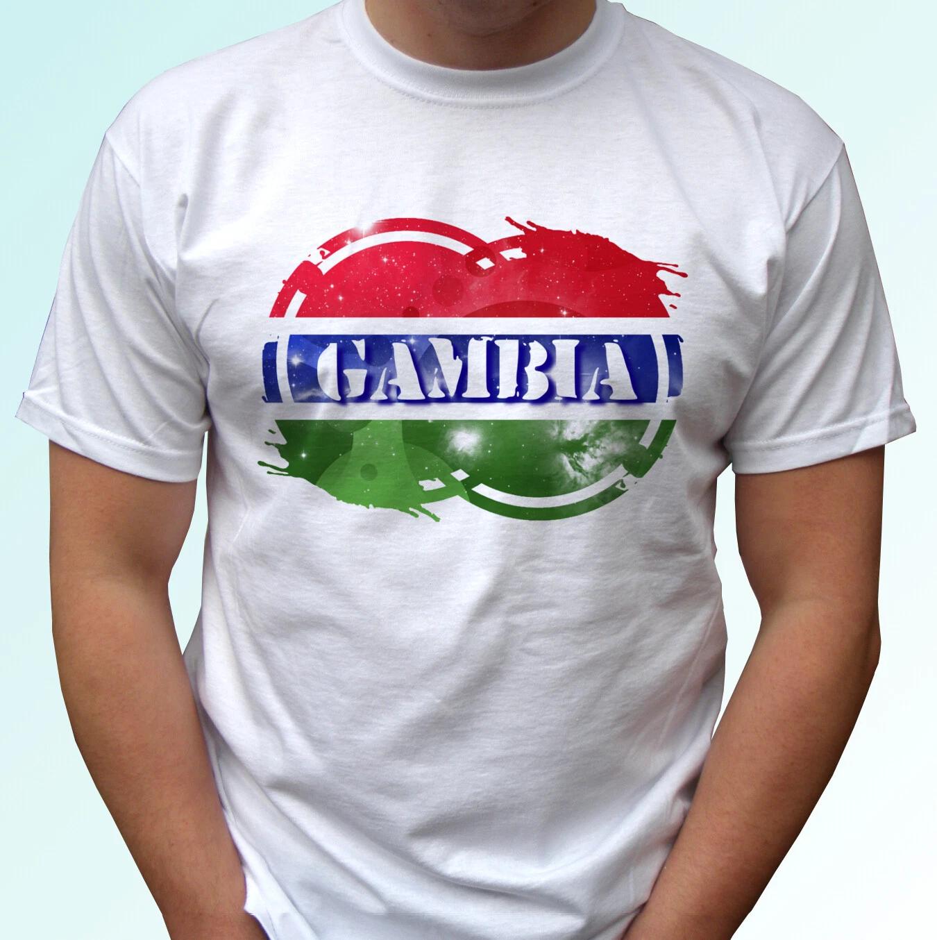 Gambia flag white kids boys T-Shirt africa tee modern design top s s kids sizes 160