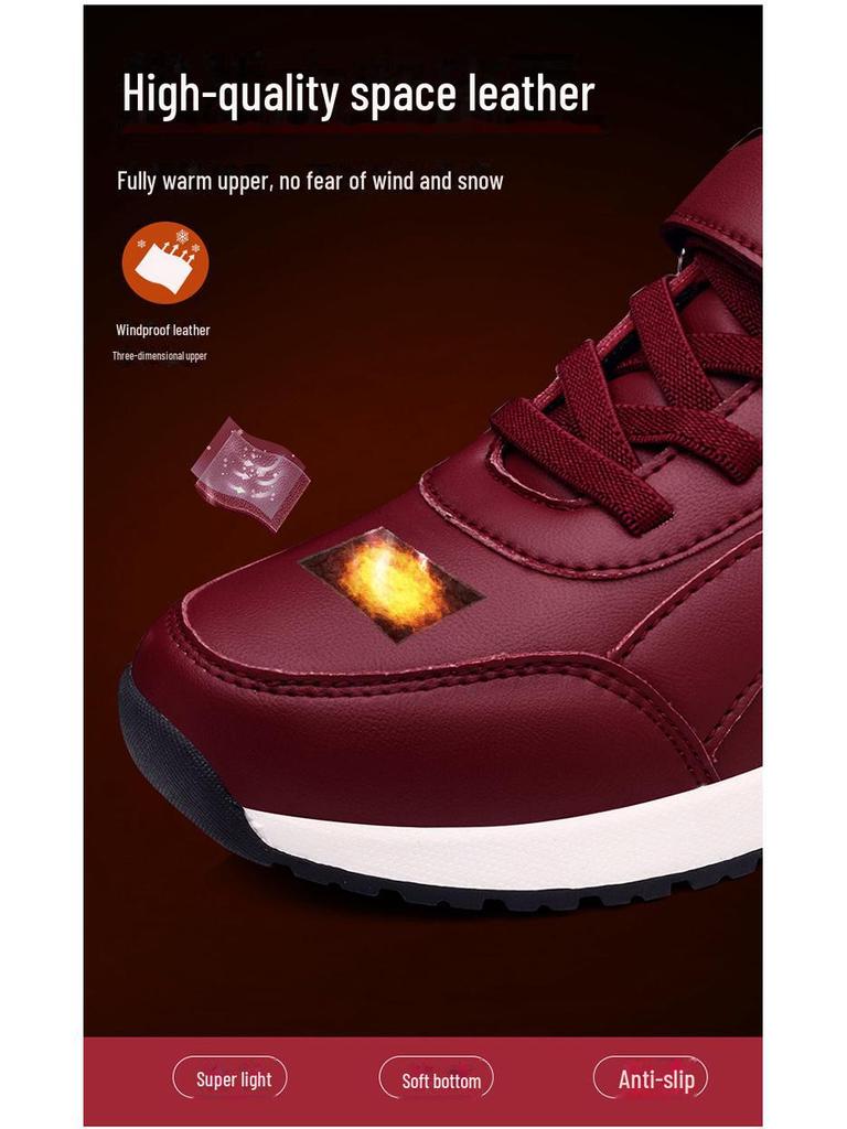 Herren- & Damen Winter Anti-Rutsch Laufschuhe - Dick, Warm, Samtgefüttert, MX2066