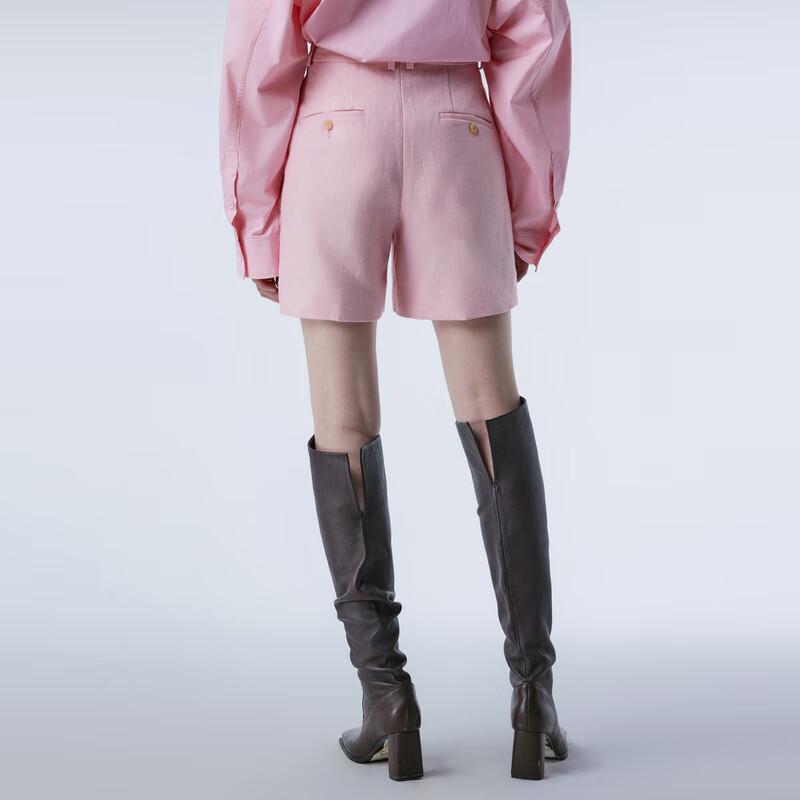 JNBY 2024 Spring Linen Straight-Leg Shorts