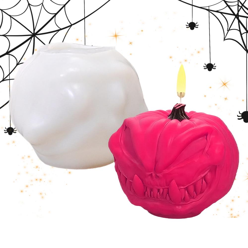 Halloween Silicone Molds Silicone Scented Candle Mould Spooky Craft Mold Easy Release For Epoxy Resin Plaster Aromatherapy