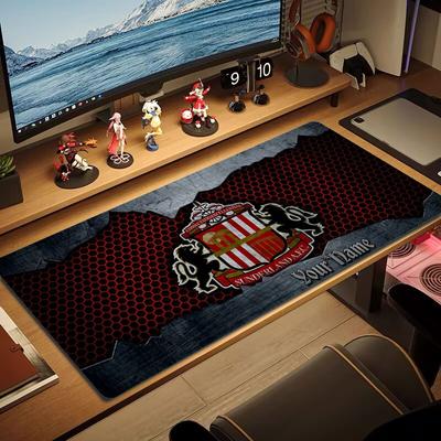 Sunderland A.F Benutzerdefinierter Name Große Größe Mauspads Große Gaming-Tischunterlage Rutschfest Laptop Tablet Großes Mauspads XXL Matte Mini-PC-Spielmatte Mit Verriegeltem Rand