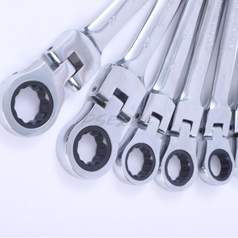 16pcs Shaking Ratchet Wrench for Ship Maintenance and Opening Dual-use Wrench Ratchet Wrench 6-22mm