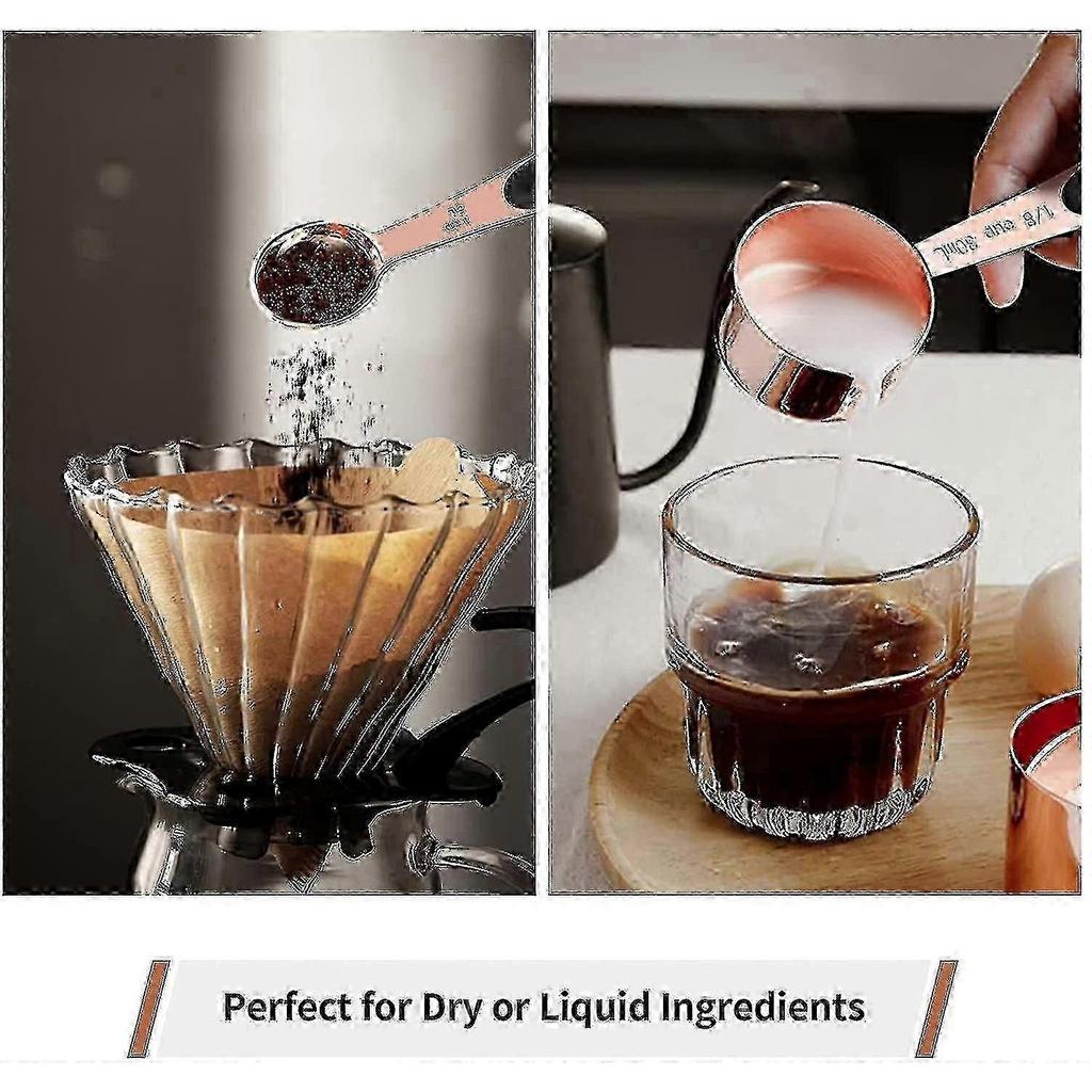 Copper Measuring Cups And Spoons Set Of 10 Stainless Steel Nesting Measuring Cup Set
