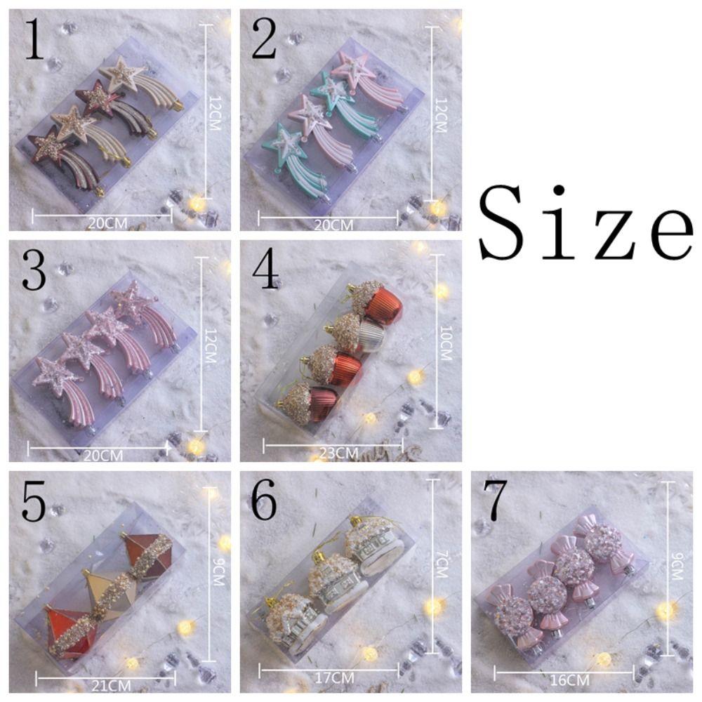 Kawaii Christmas Tree Decorative Set Cartoon Xmas Tree Delicate Pendant  Desk