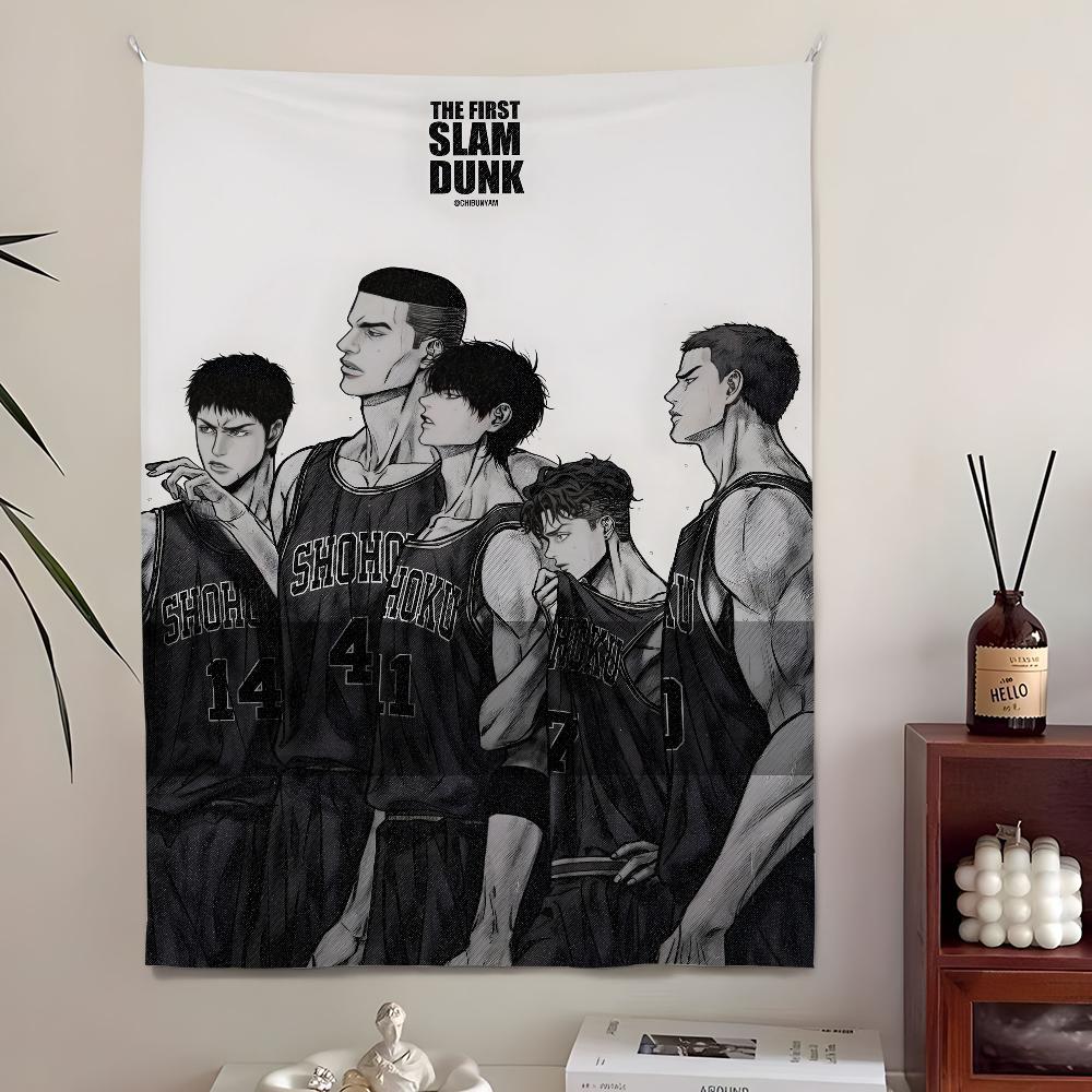 VIKAMA Basketball Retro Tapestry Living Room Den Entrance Gaming Room Anime Surrounding Wall Decorations Home Decoration
