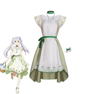 Anime Frieren Beyond Journey's End Frieren Cosplay Costume Women Witch Dress Frieren Earring Headwear Halloween Costume Suits