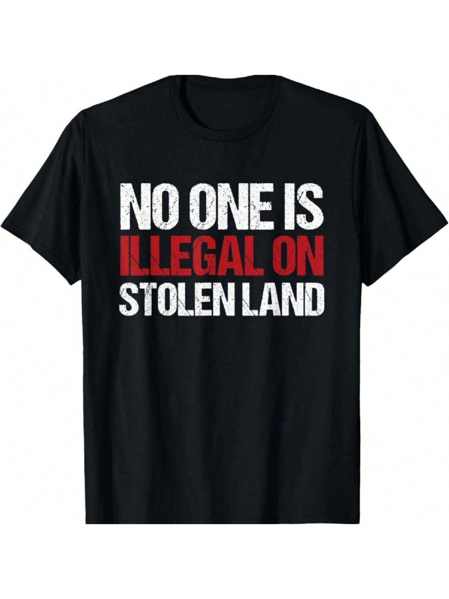 No One Is Illegal On Land Human Rights Equality T-Shirt S разноцветный