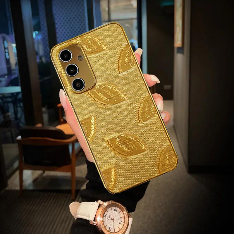 

Чехол с блестками и золотыми листьями для Samsung Galaxy S24 S23 S22 S21 Ultra Plus A04 A14 A24 A34 A54 A23 A53 A73 iPhone 15 14 13 12 11 Pro Max For Samsung Galaxy A04