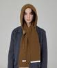 Bajal Logo Label Hooded Muffler Brown