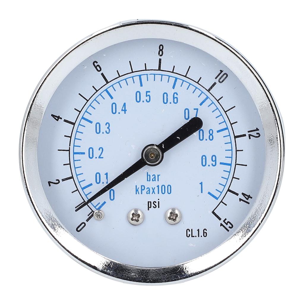 Axial Pressure Gauge Dual Scale 0 To 1bar Kpax100 0 To 15Psi 1 4in NPT 2.5in Dial Pressure Meter for Air Water Fuel
