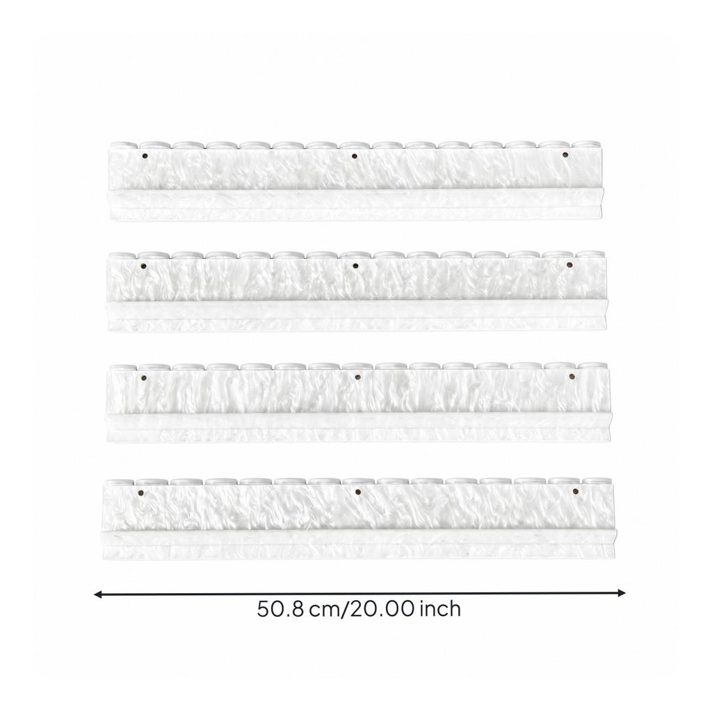 4 Pieces American Mahjong Tile Rack Marbled Acrylic 20 Inch for