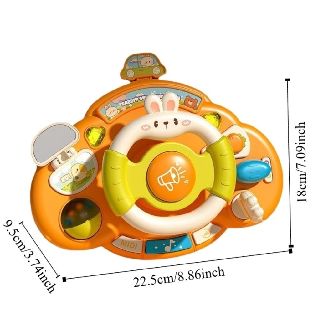 Multi Functional Simulation Steering Wheel Toys Electric Copilot Steering Wheel Toy  Infant