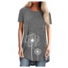 Women's Plus Size  Print T-shirt Short Sleeves Casual Blouse Loose Tops