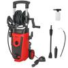 High Pressure Washer, 1800W, Adjustable Angle, Auto Stop, 30 x 27.5 x 76 cm, Red and Black