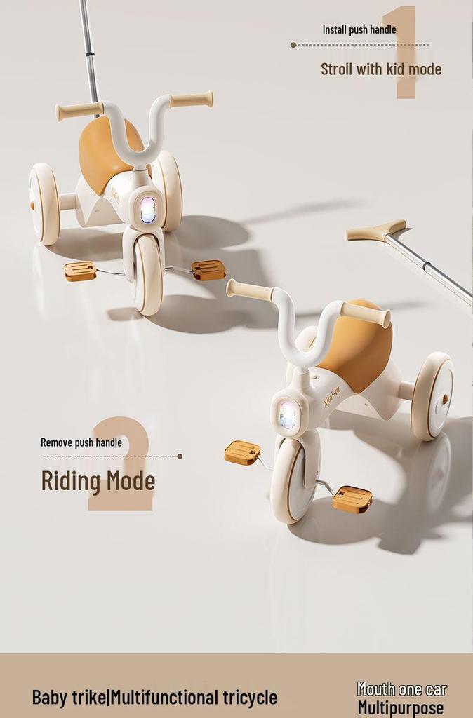 Kids' Pedal Tricycle & Scooter Stroller for Ages 1-6 – Rideable Toy Car for Boys & Girls